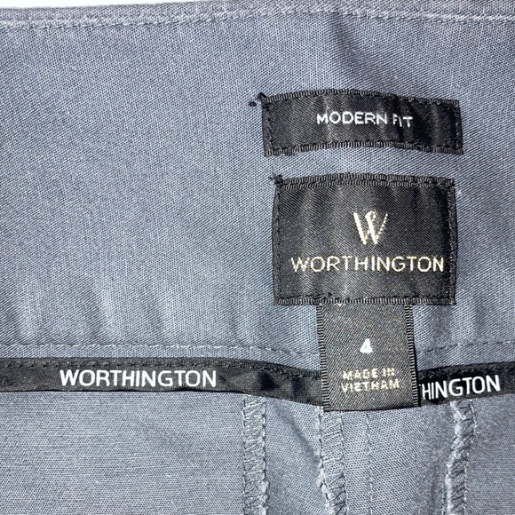 Worthington Modern Fit Dress Pants w/ Cuffed Legs | Grey | Size 4 - Picture 6 of 7